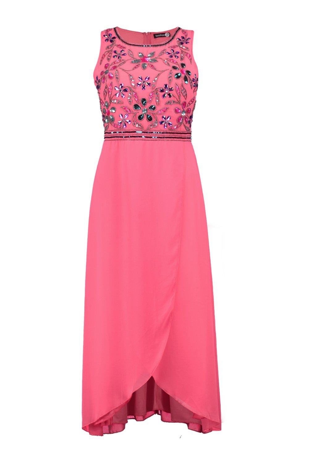 boutique embellished top maxi dress