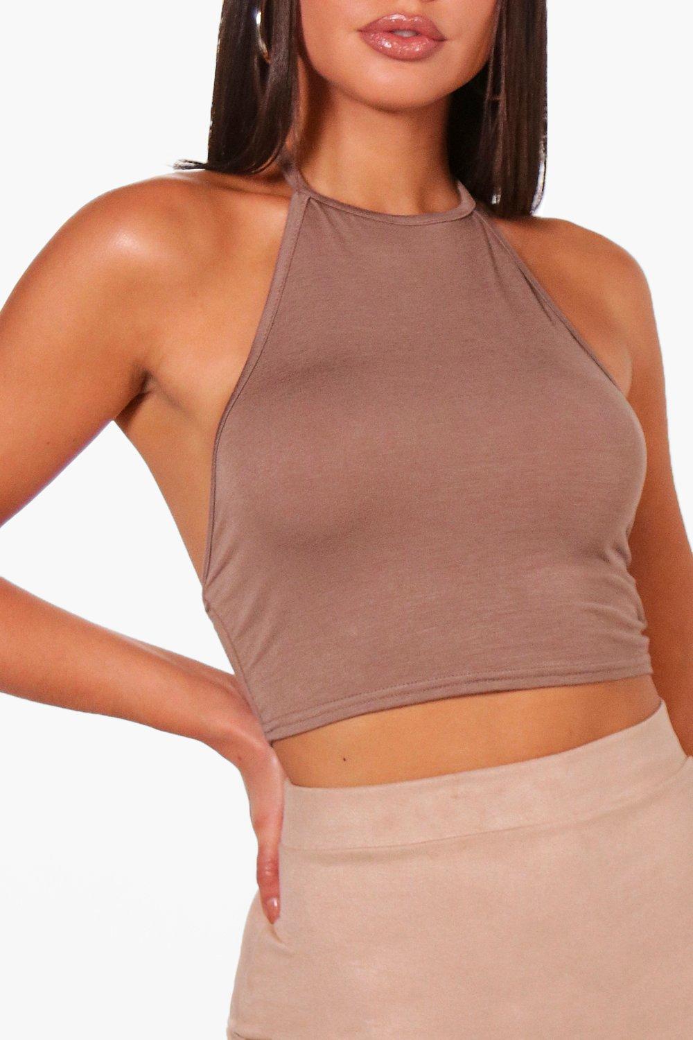 boohoo halter neck