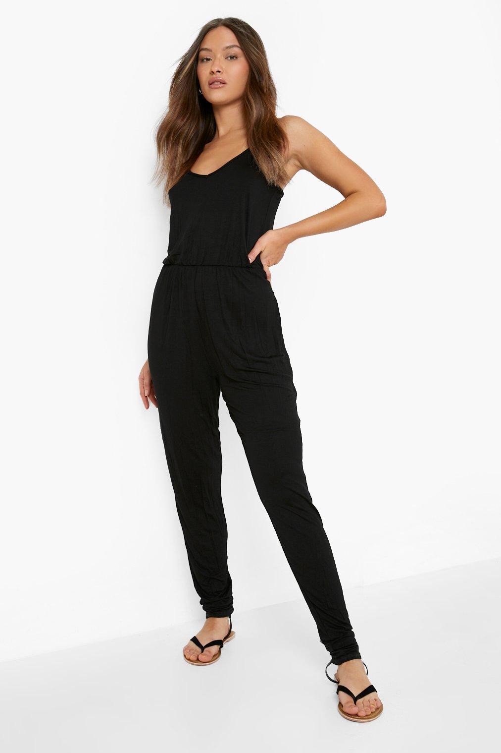 black and white striped jumpsuit boohoo