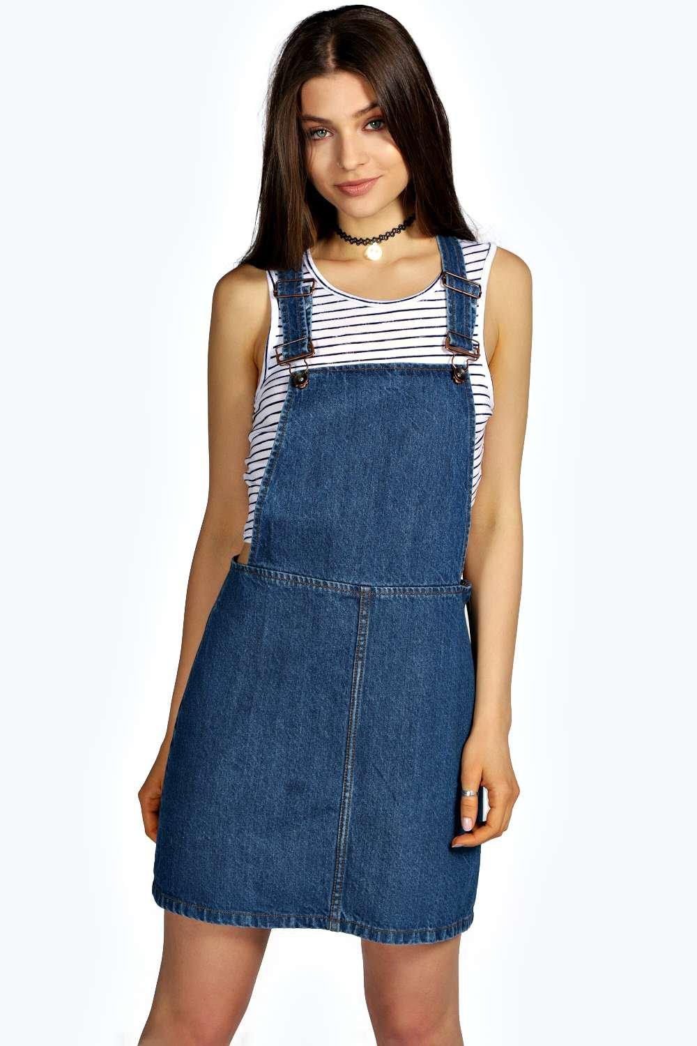 dungaree dress boohoo