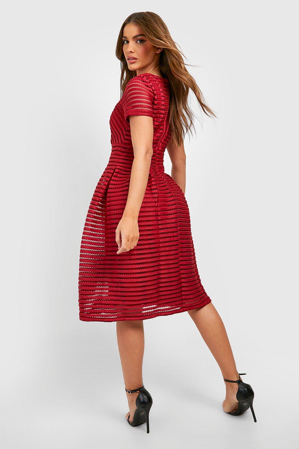 Berry dress boohoo hotsell