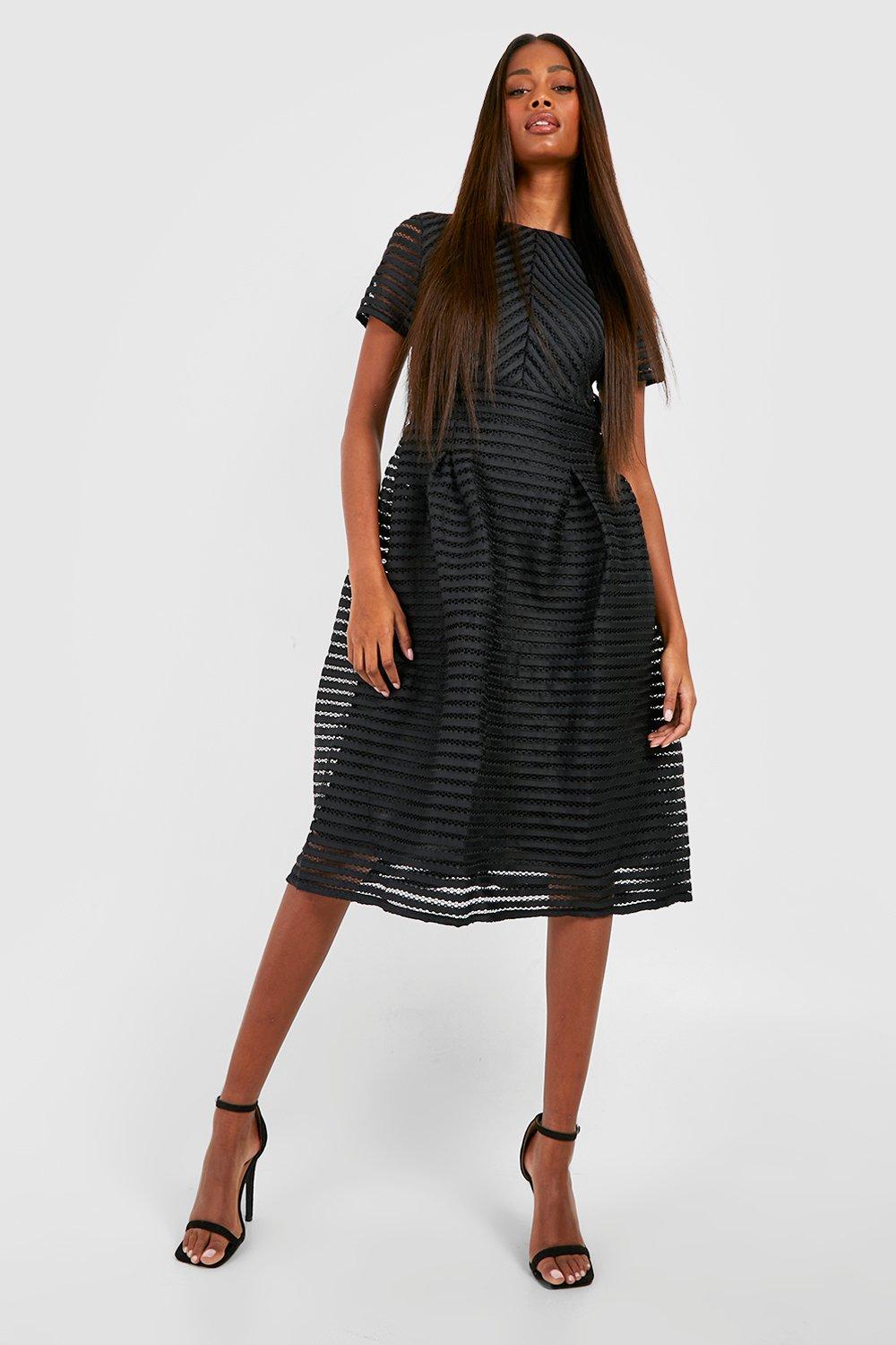 Boohoo boutique full outlet skirted prom midi dress