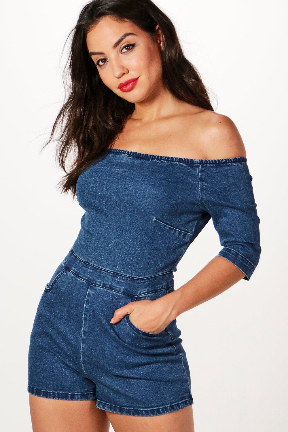 denim playsuit uk