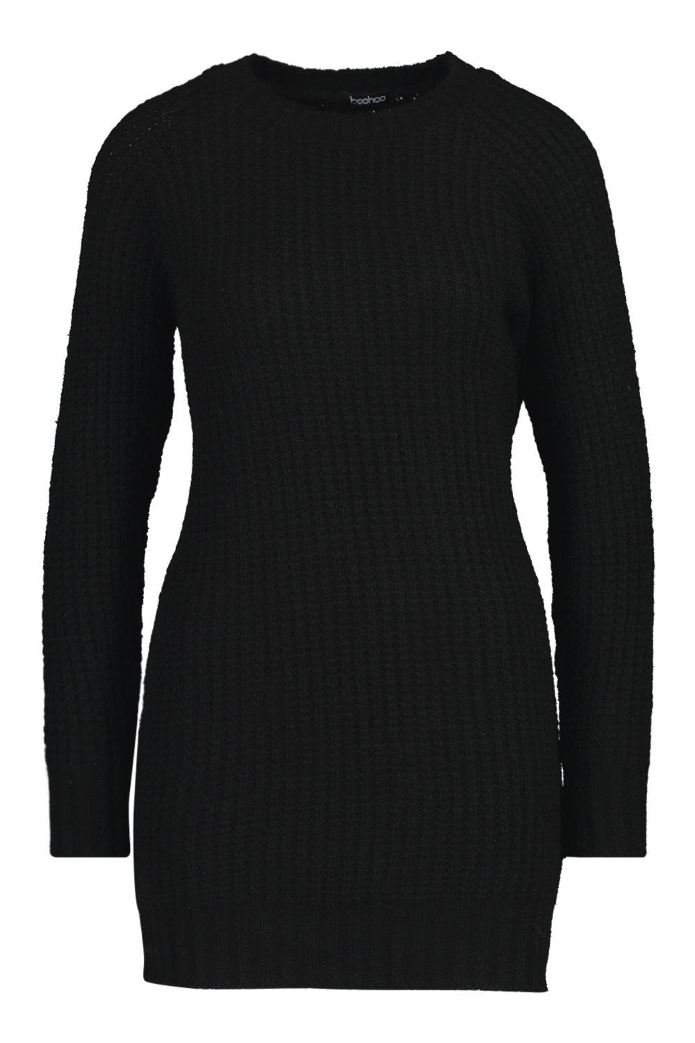 black soft knit jumper