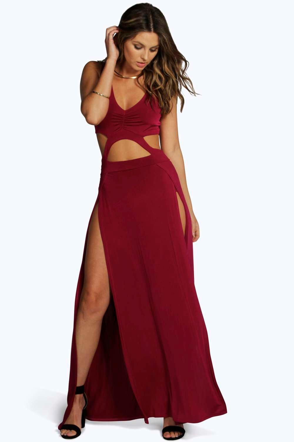 red satin mermaid prom dress