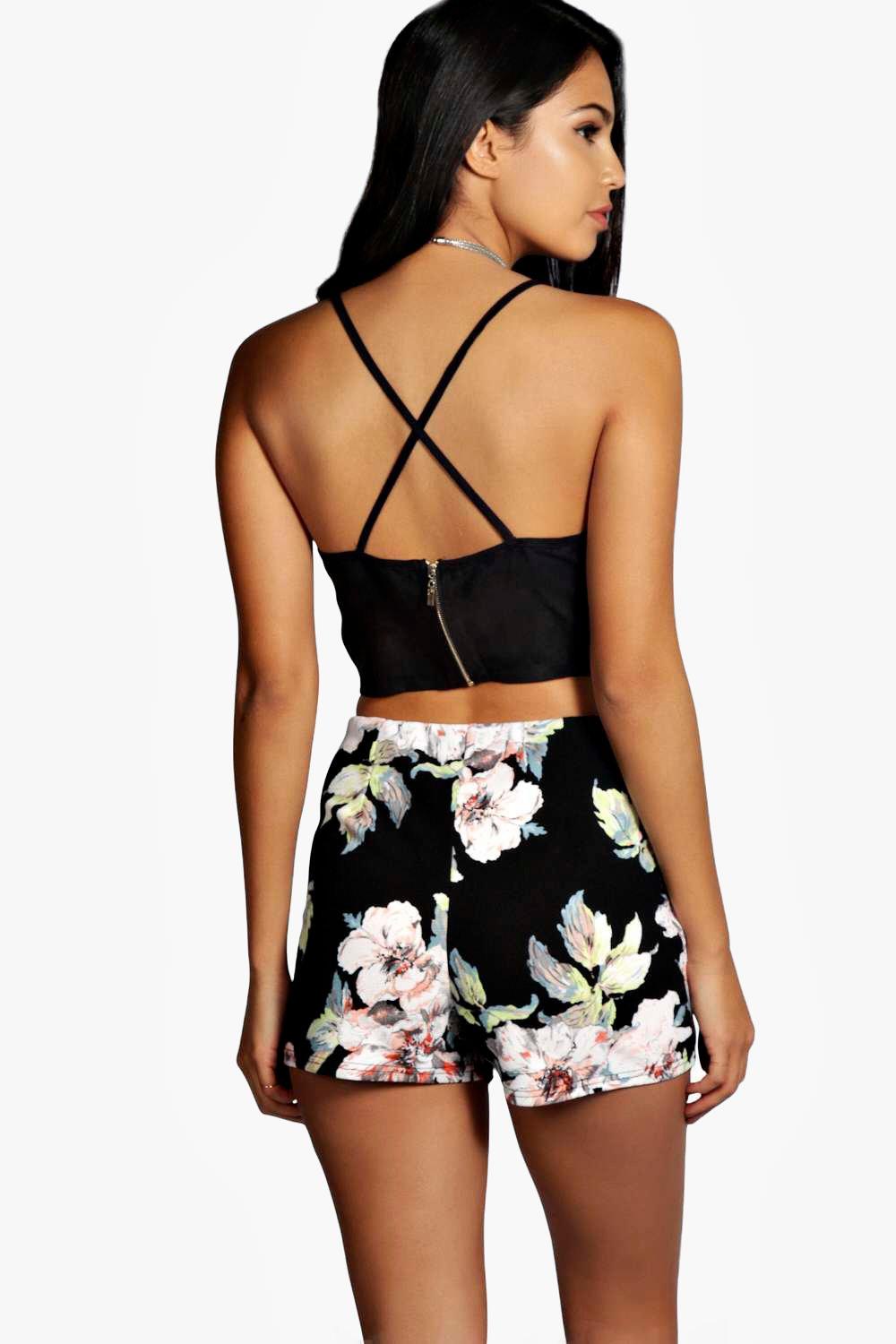 Flowered shorts sale