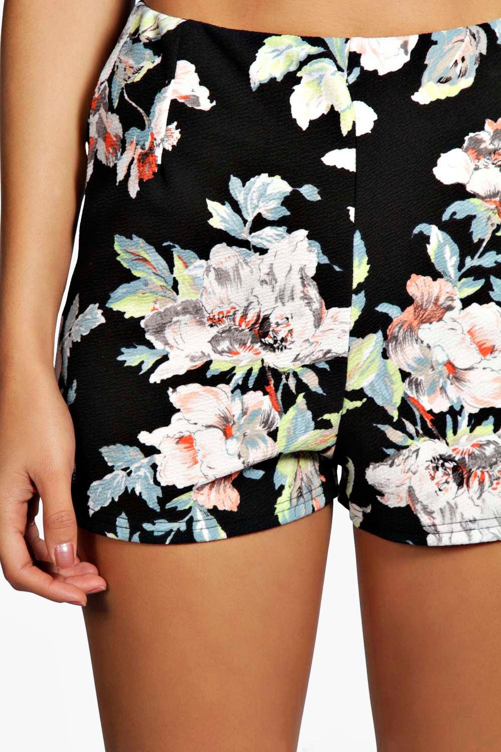 Floral shop womens shorts