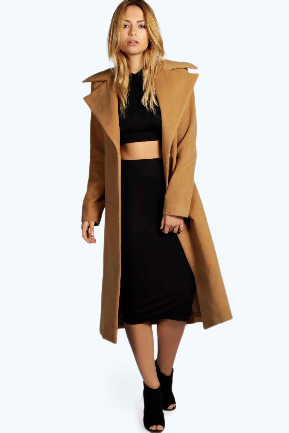 Boohoo on sale camel jacket