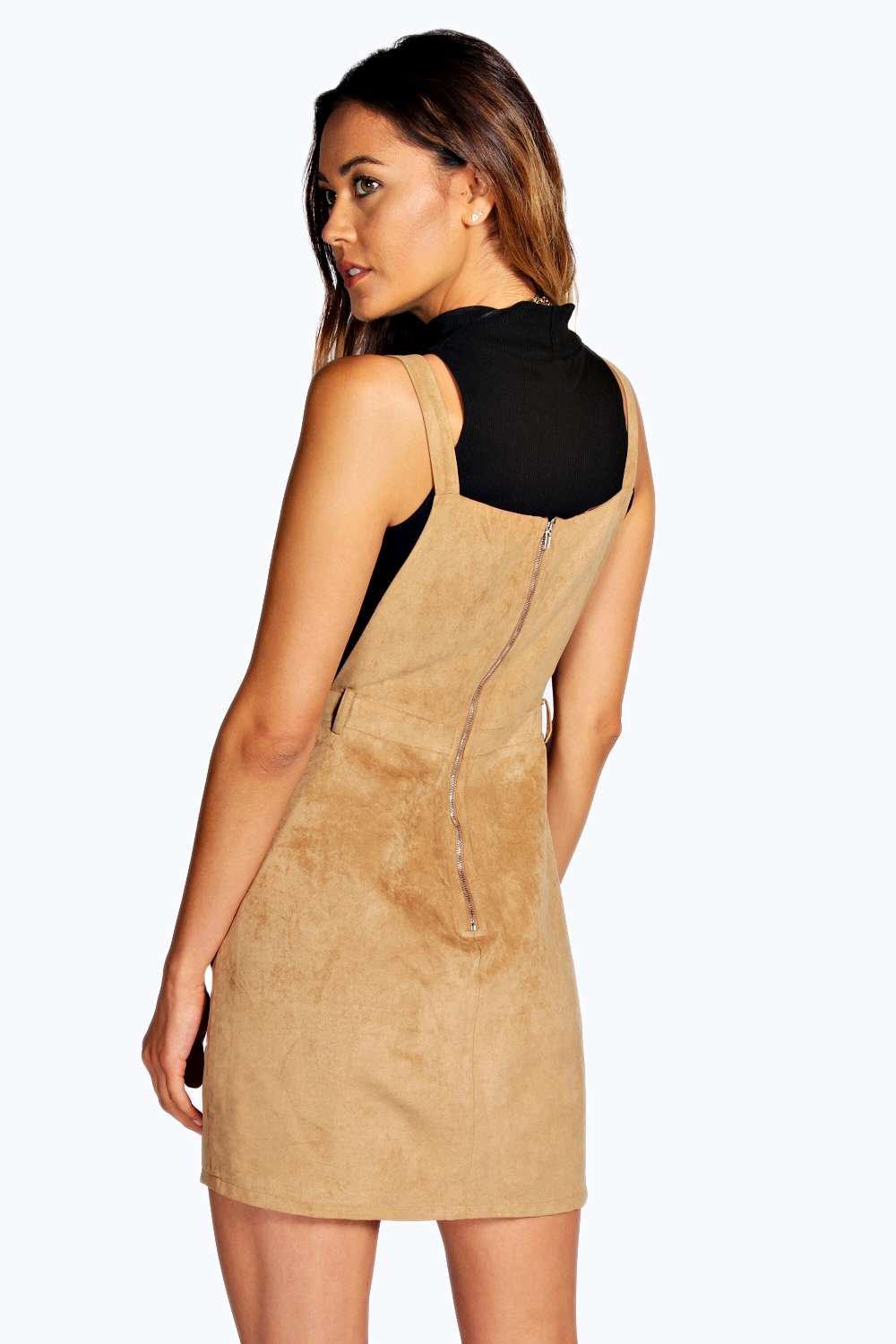 boohoo suede dress