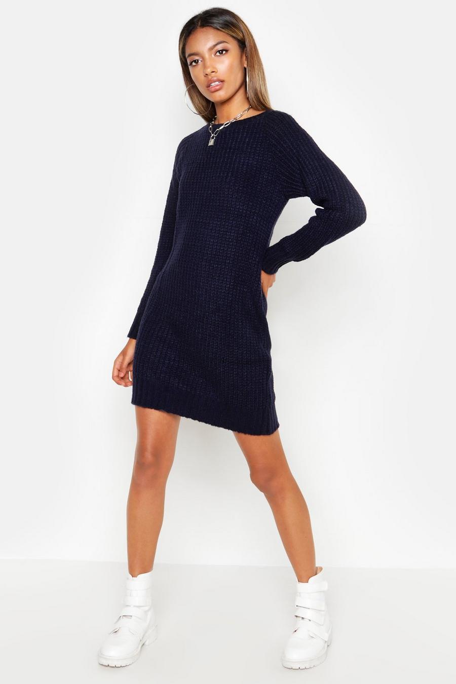 Dark navy Soft Knitted Jumper Dress image number 1