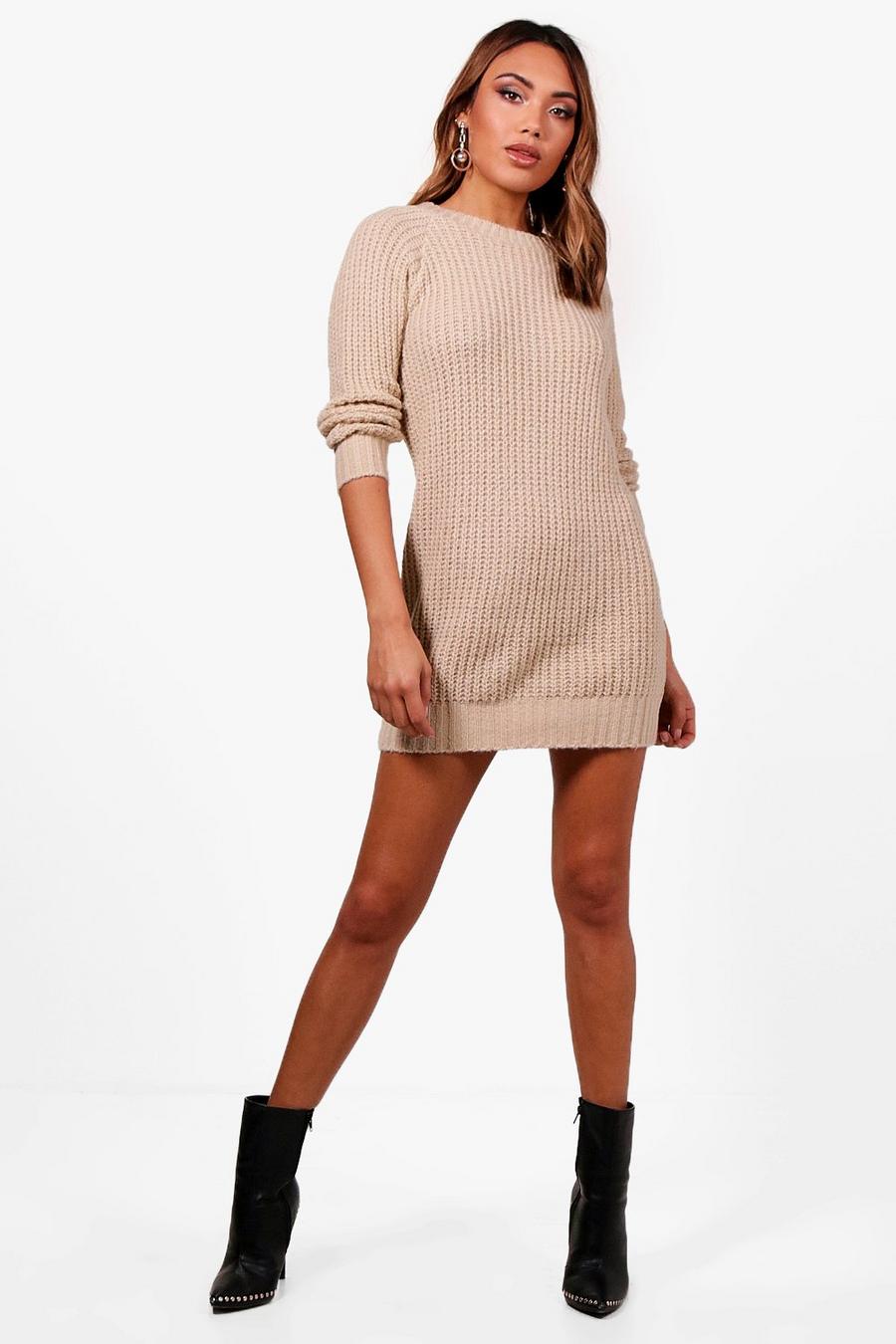 Stone Soft Knitted Sweater Dress image number 1