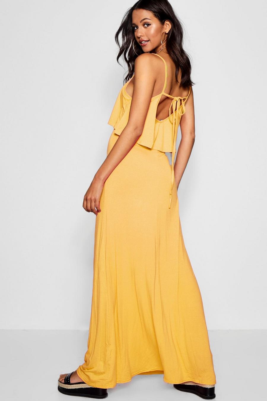 Freesia yellow Tie Back Maxi Dress image number 1