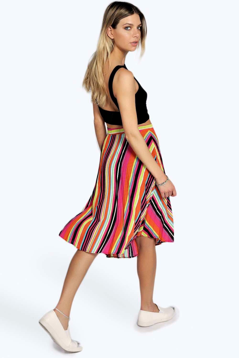 Multi coloured discount striped skirt uk