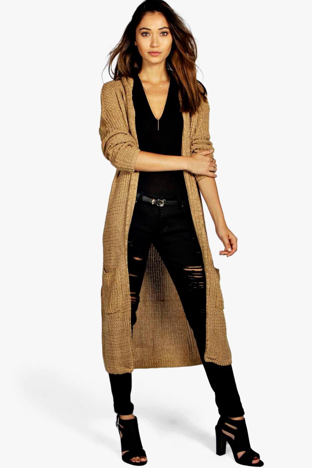 longline light hooded cardigan