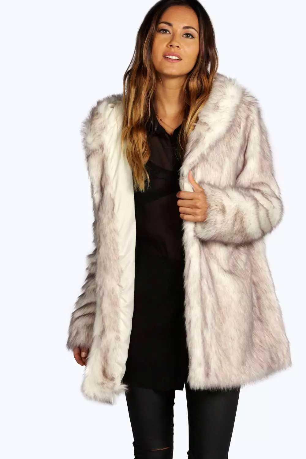 Faux fur 2025 coat boutique