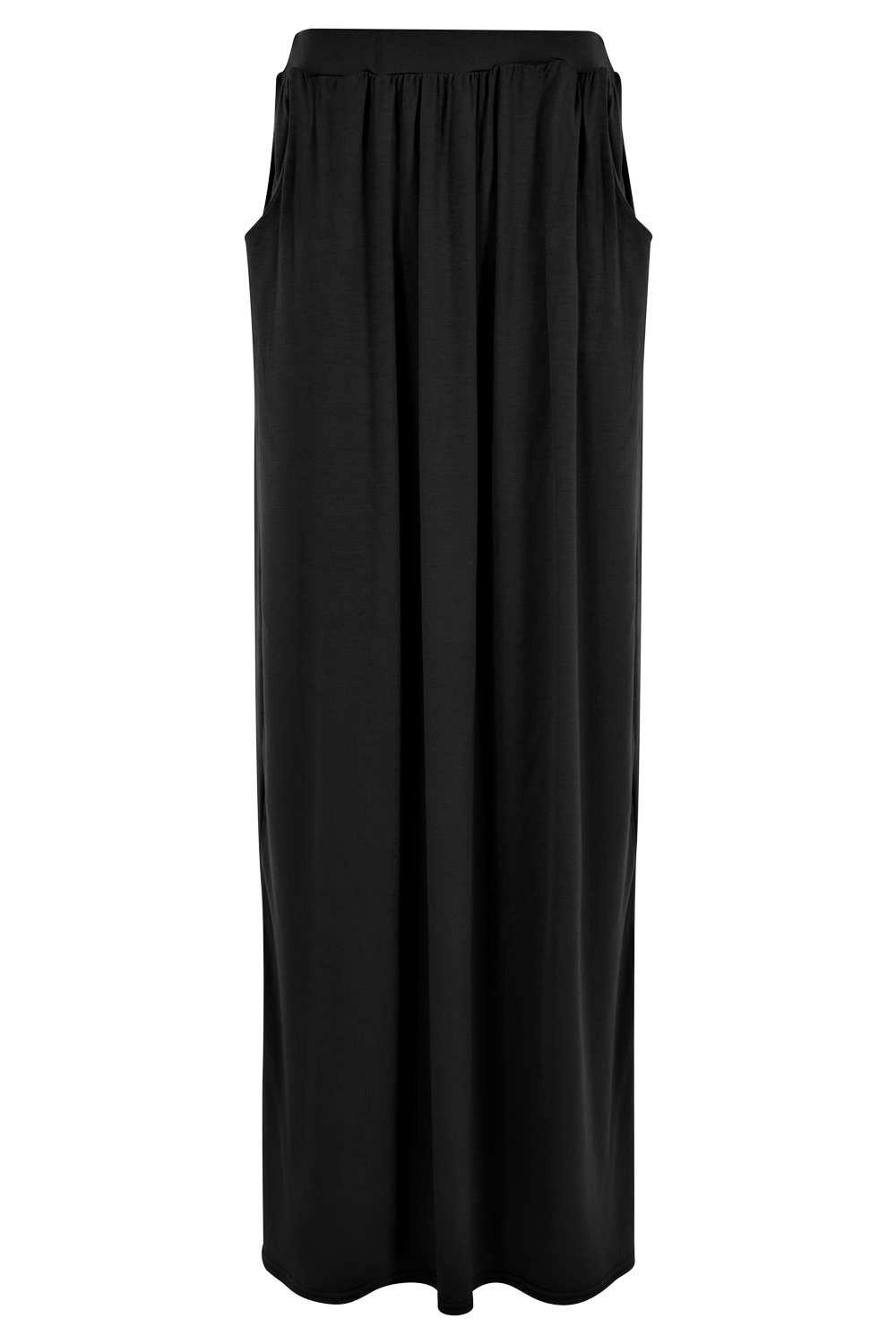 white jersey maxi skirt