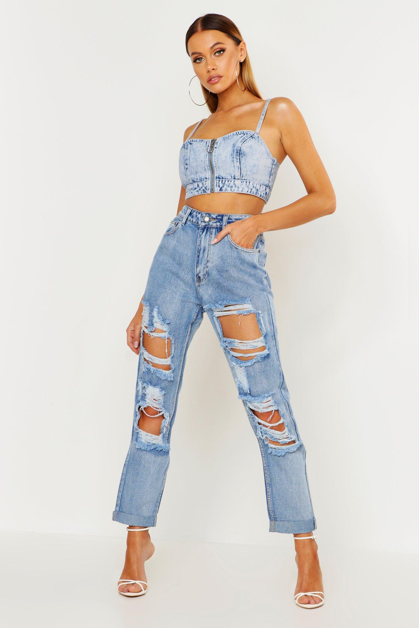 boohoo blue jeans