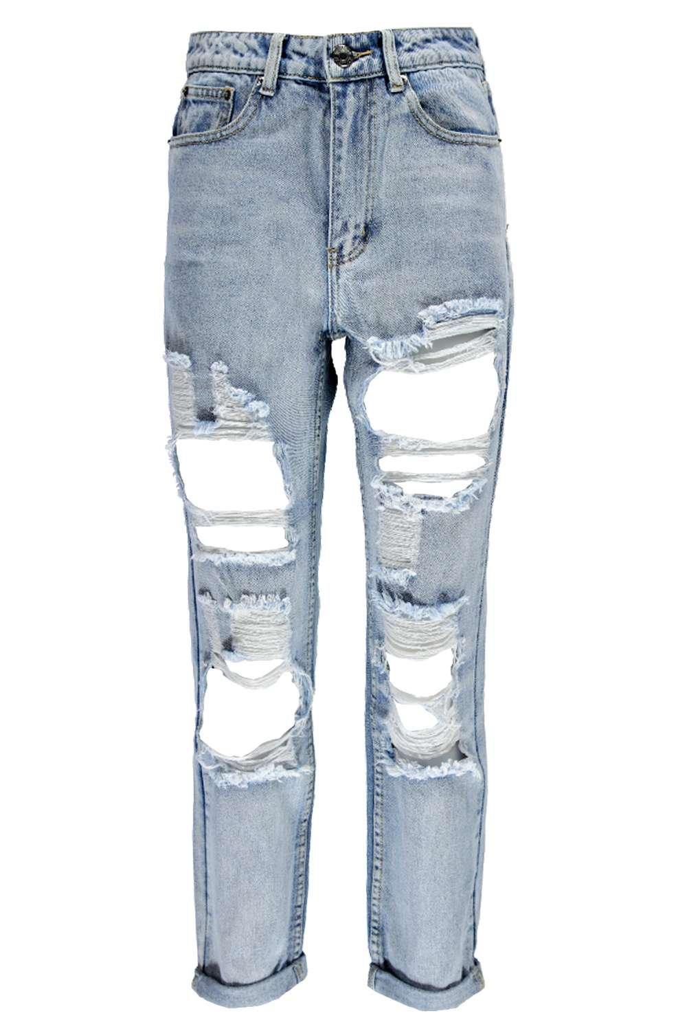 jeans with large rips