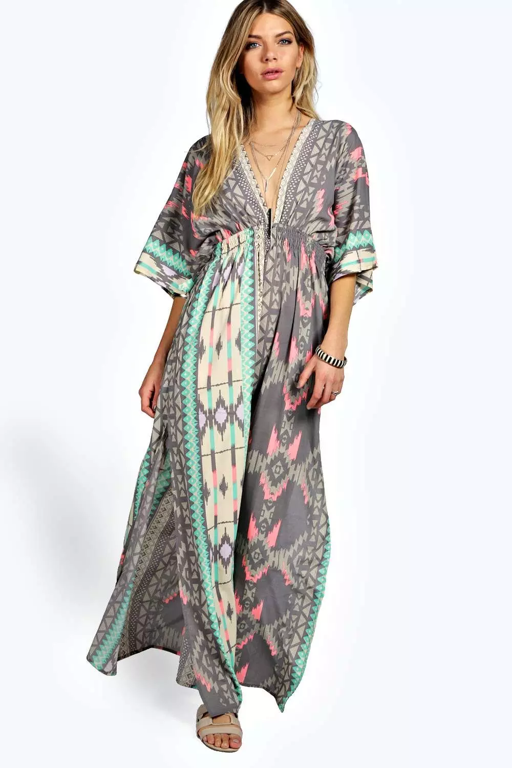 Kimono sleeve maxi on sale dress