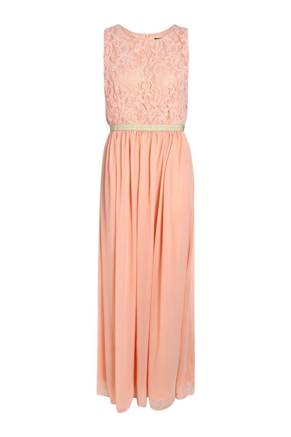 Boutique lace & metallic maxi dress online