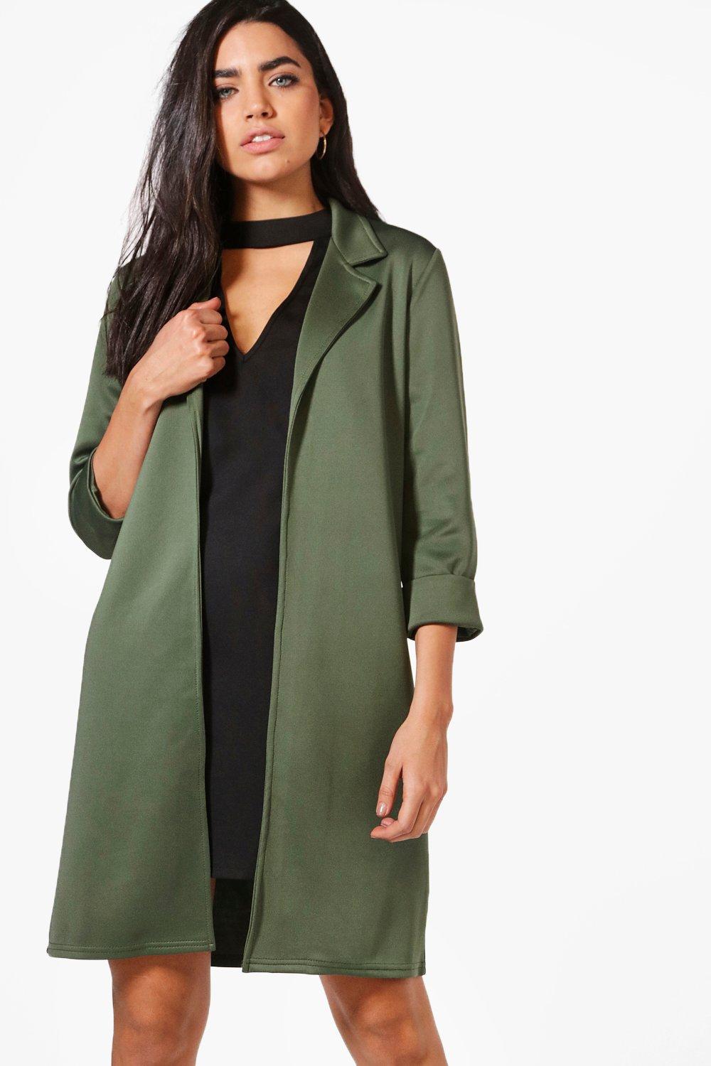 teal duster coat