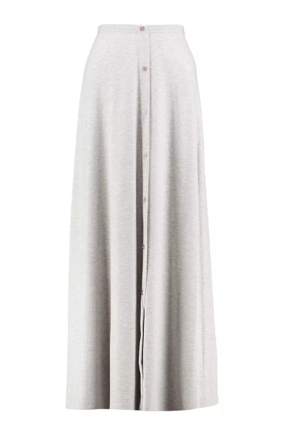 Grey marl Ruby Button Front Jersey Maxi Skirt alternative image