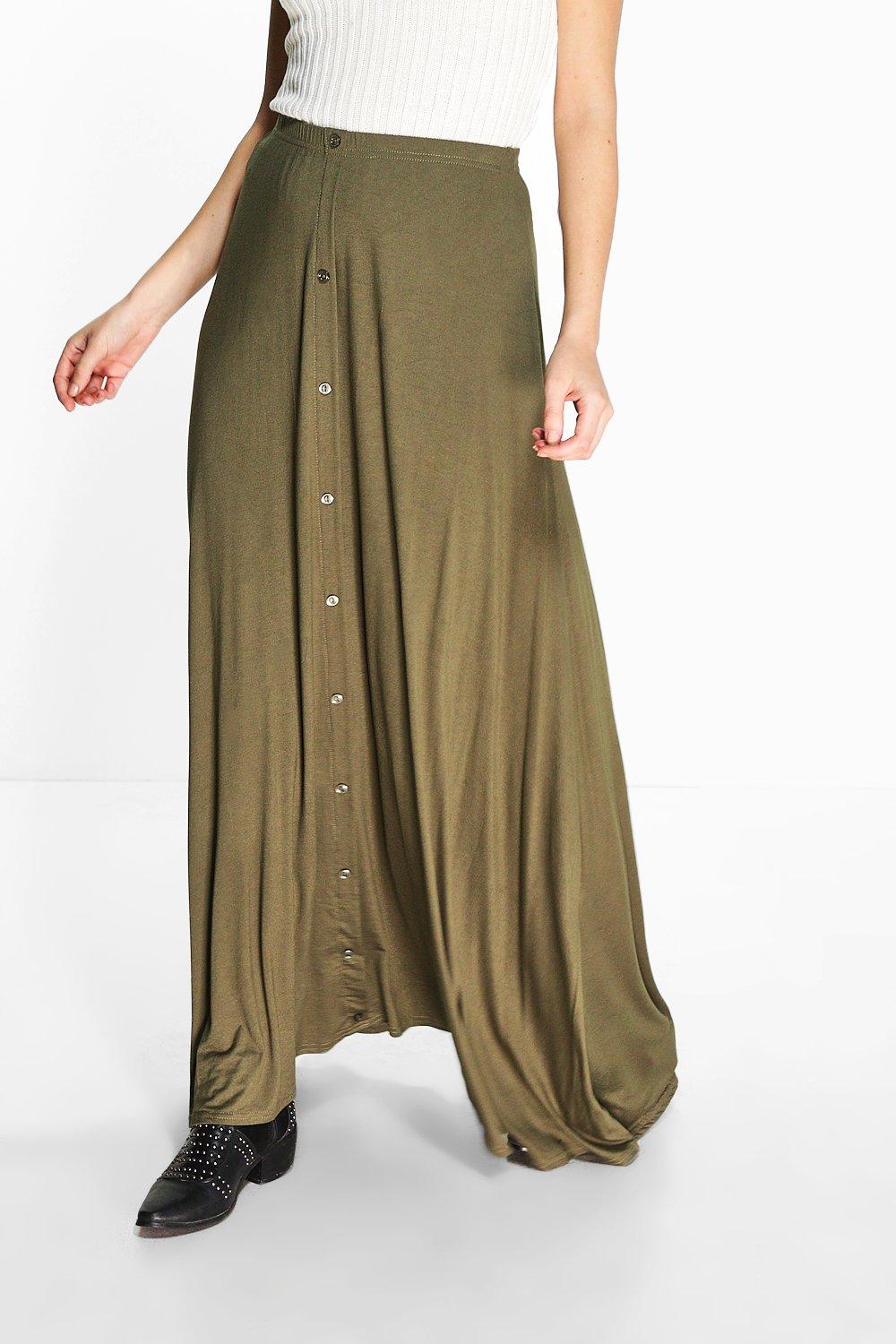 boohoo jersey maxi skirt