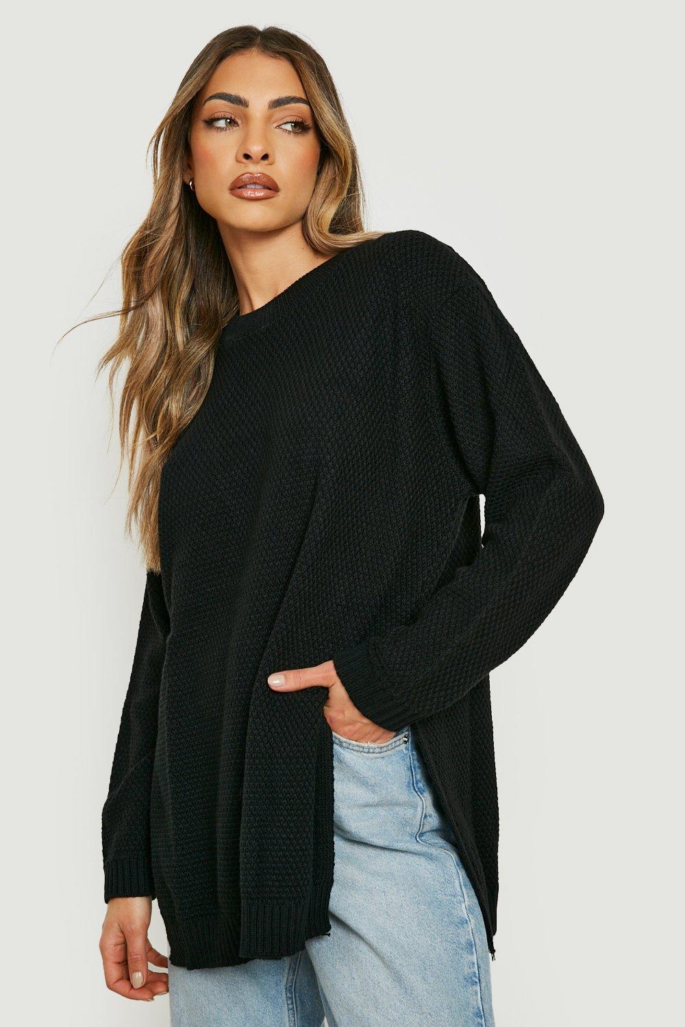 Black side split outlet jumper