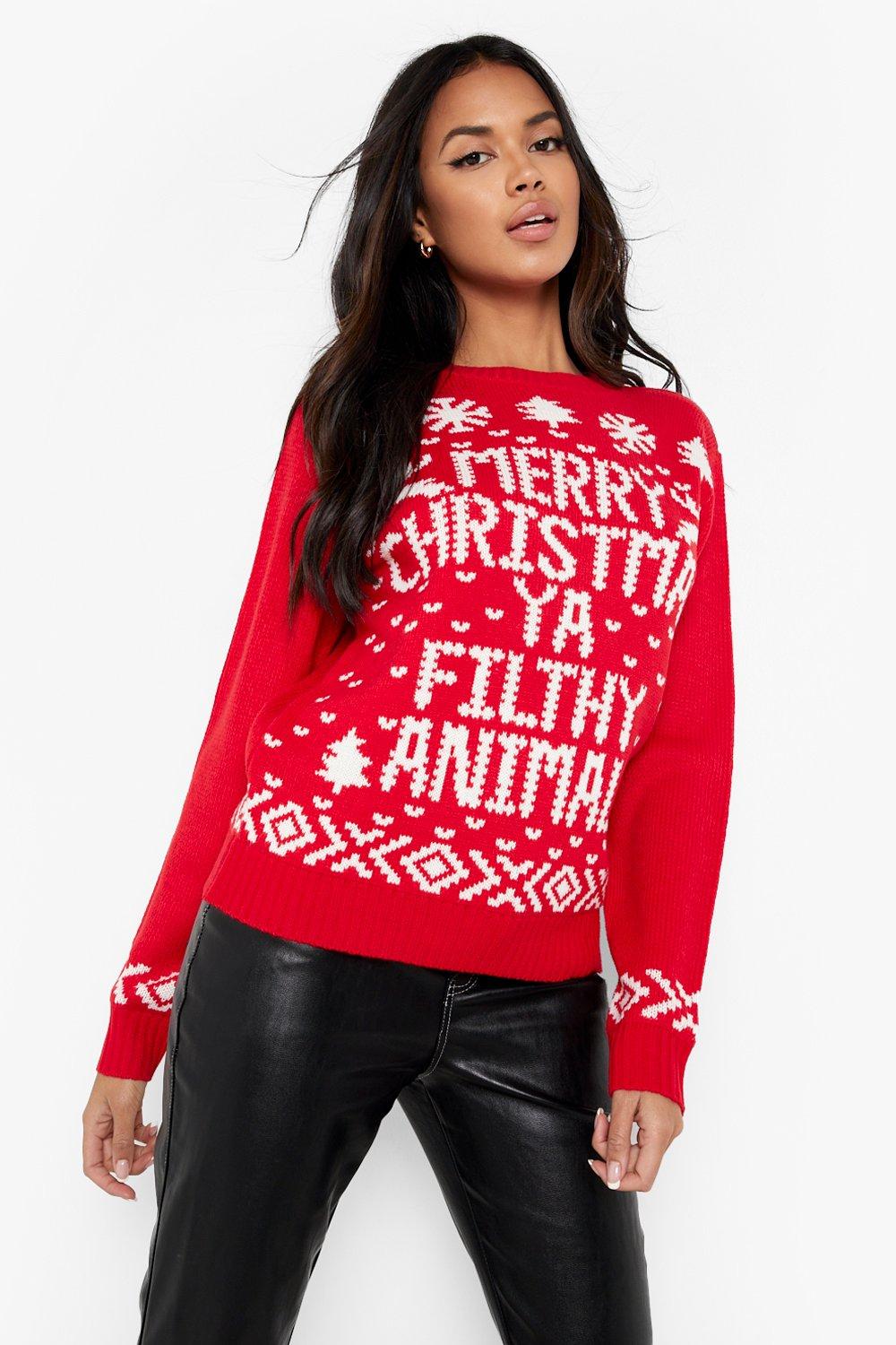 Women's Filthy Animal Christmas Jumper