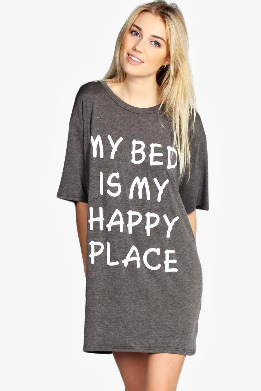 Charcoal Oversized Sleep Tee image number 1