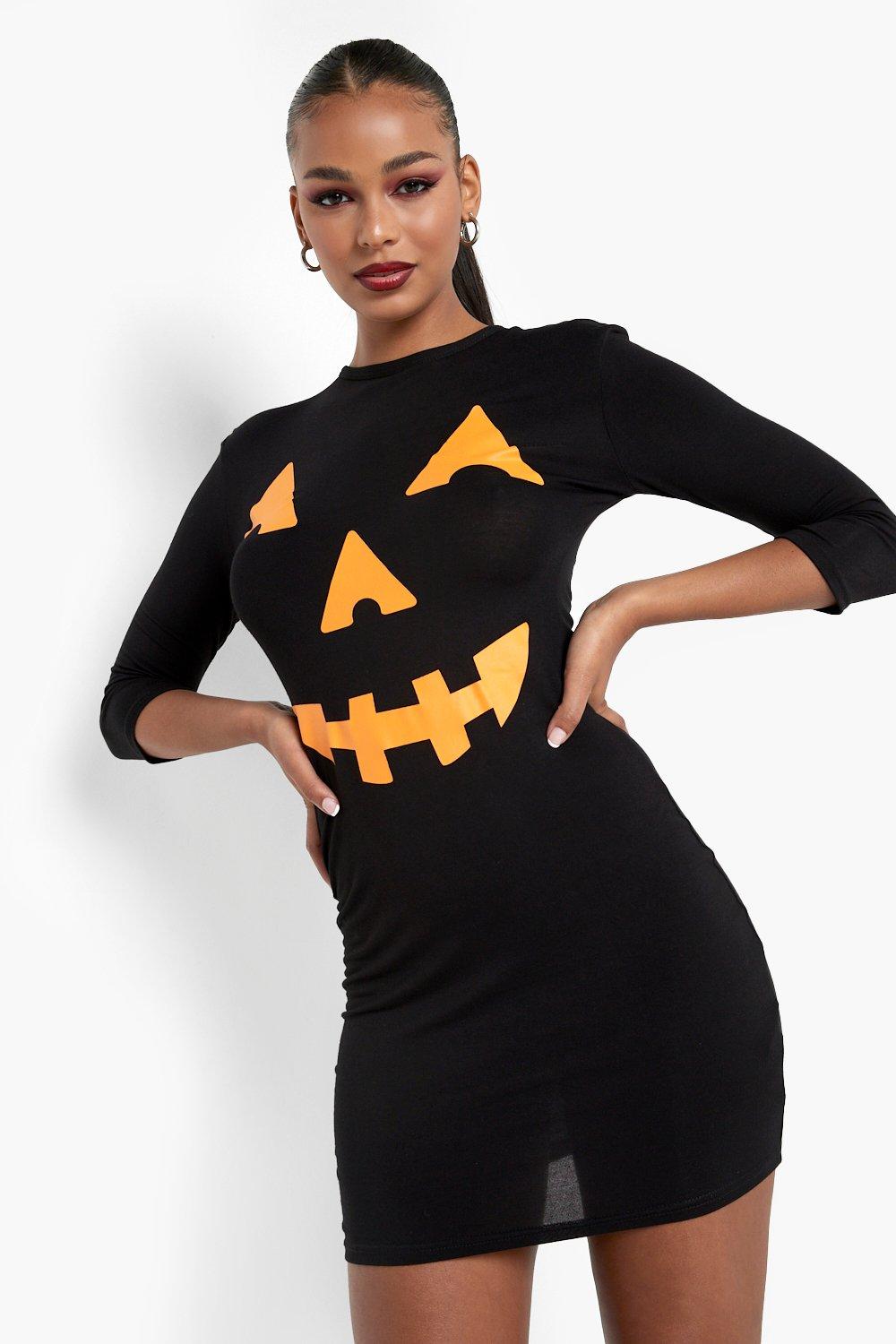 Boohoo pumpkin dress sale