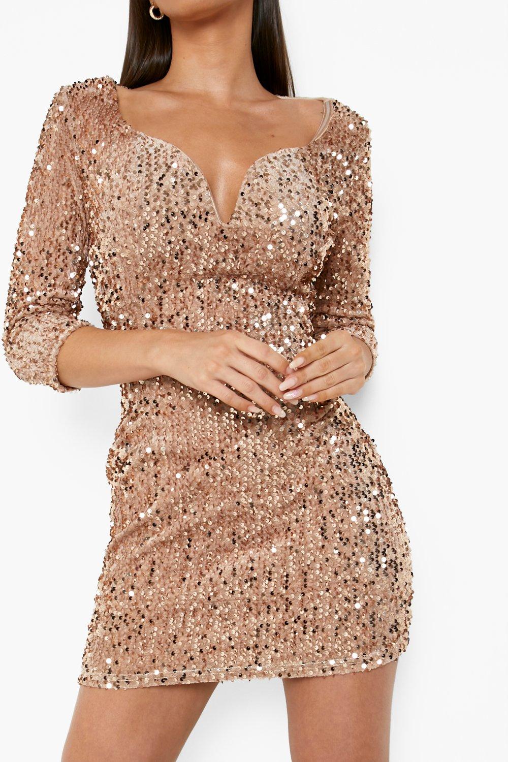 Sequin Bodycon Dress | boohoo