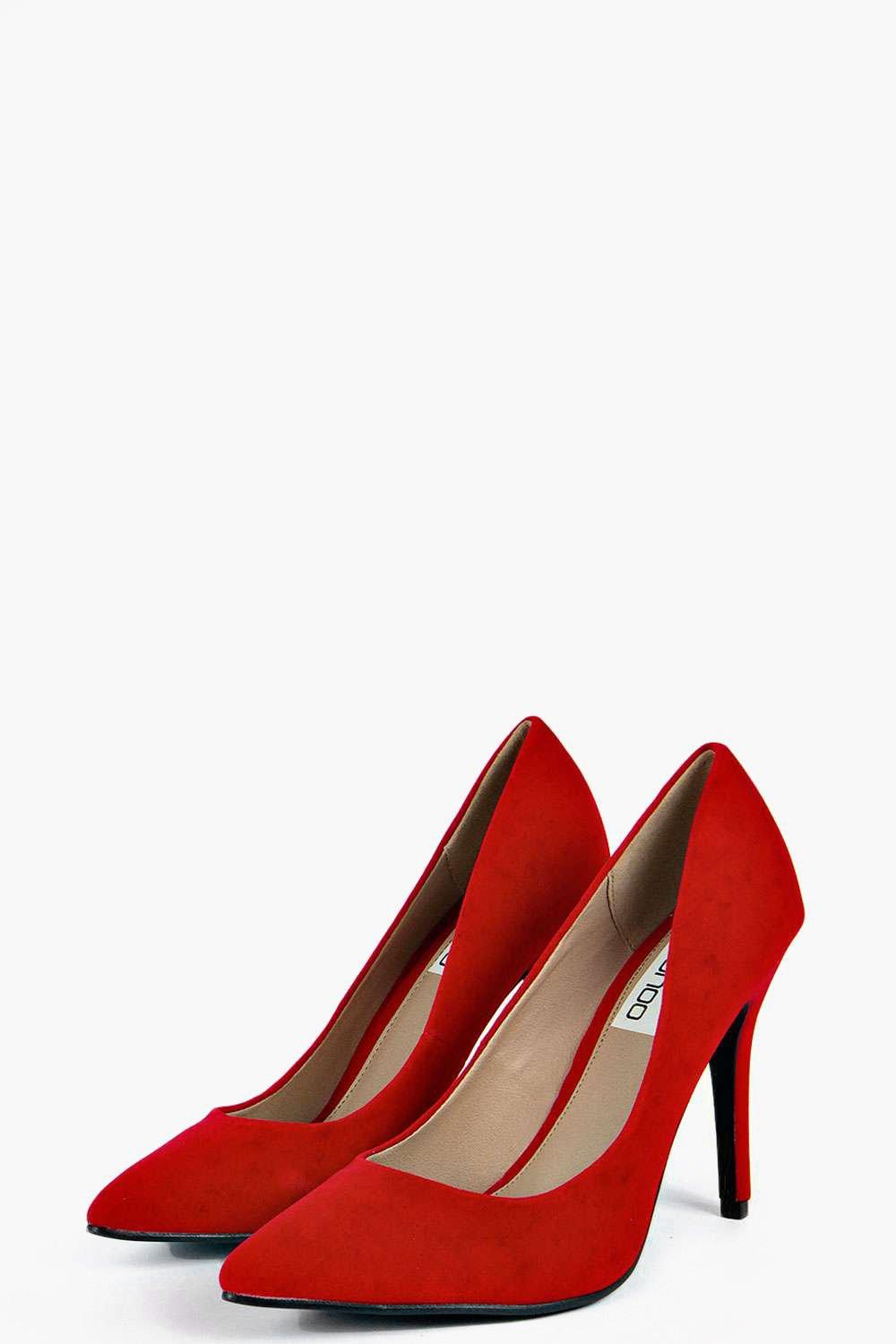 boohoo red heels