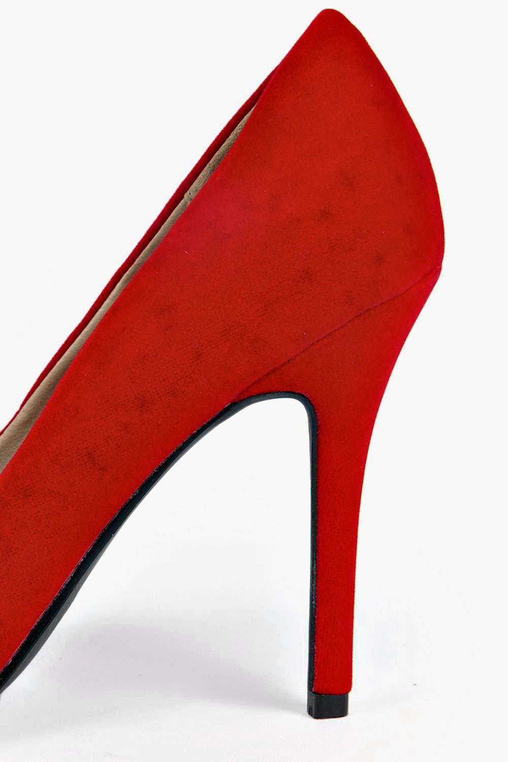 boohoo red heels