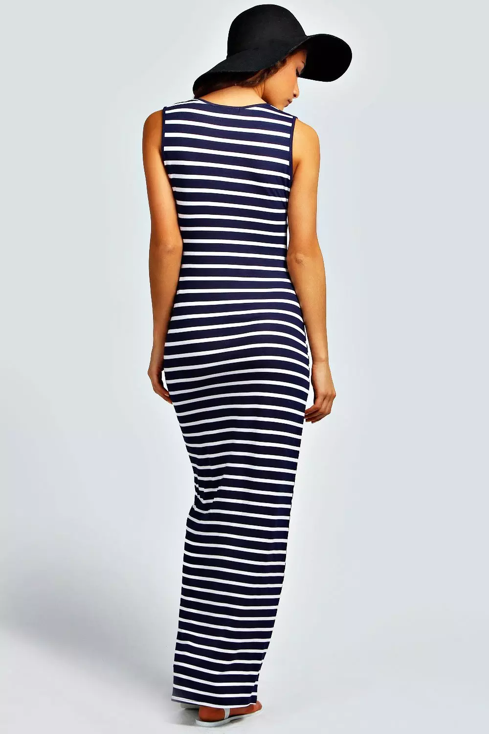 Striped jersey maxi on sale dress