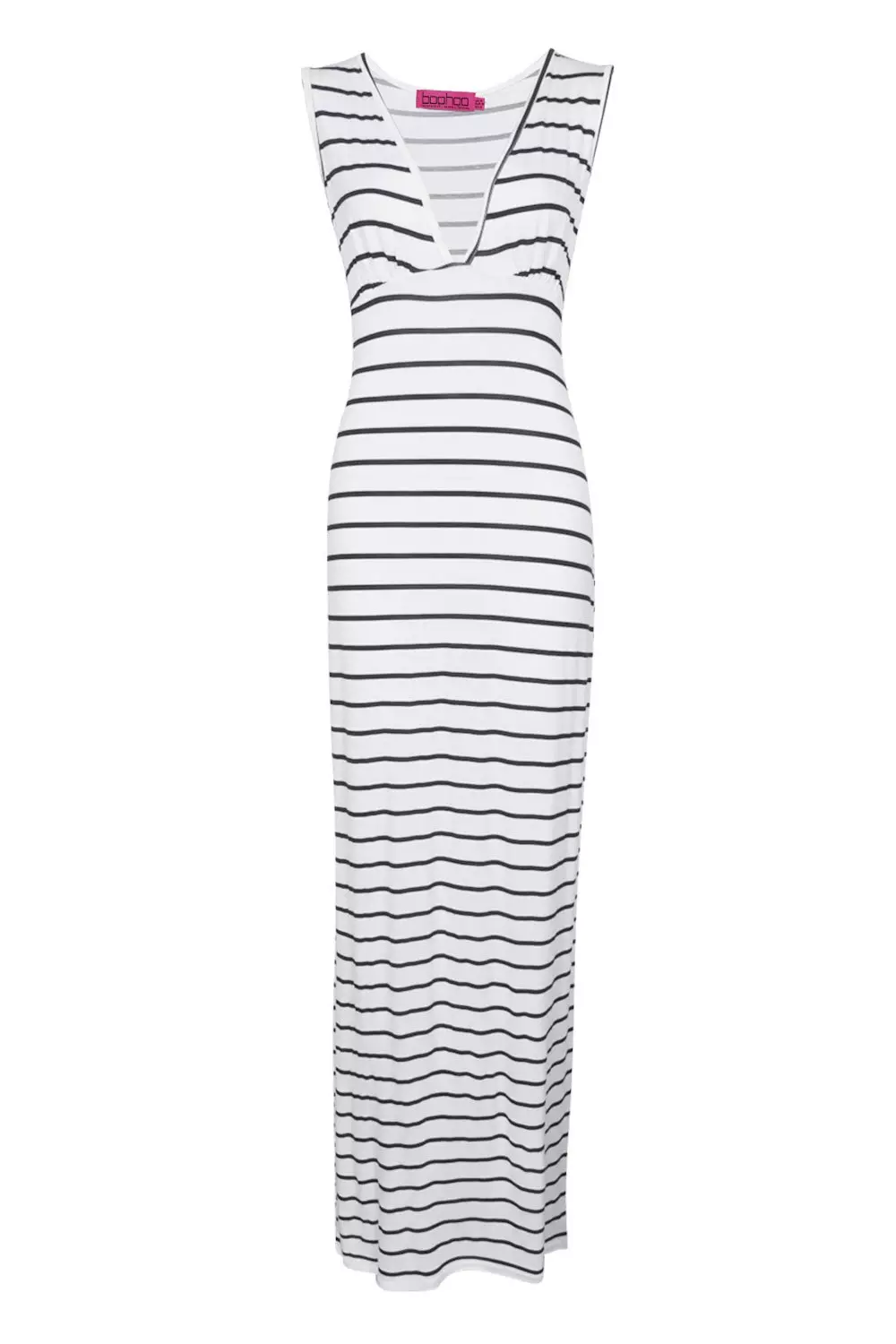 Striped jersey outlet maxi dress