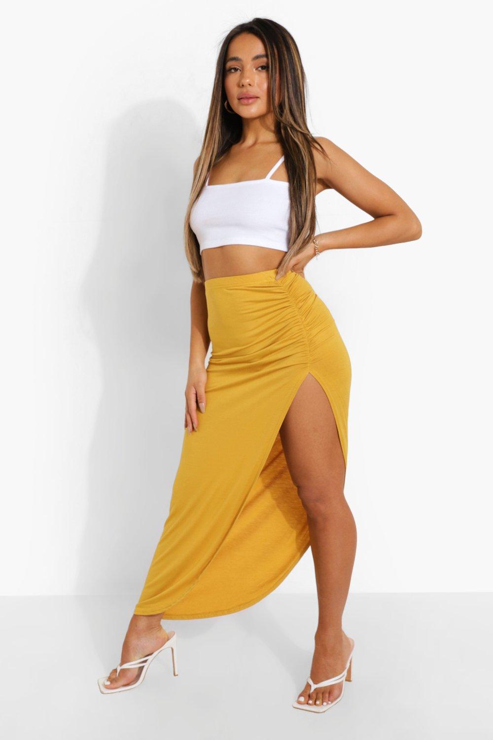 petite michelle viscose maxi skirt