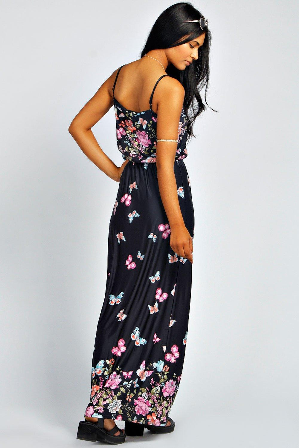 Butterfly print store maxi dress