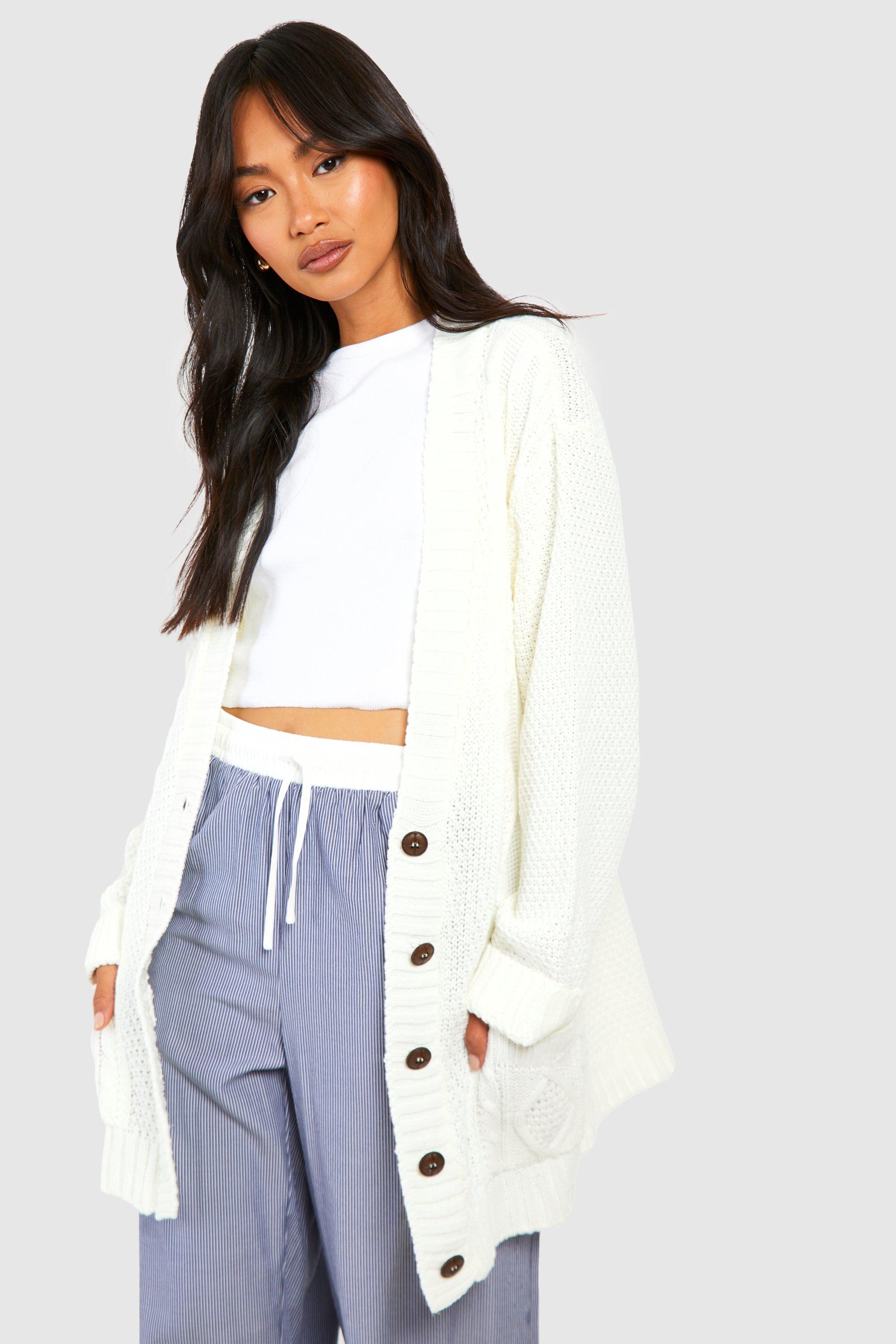 White cardigan button up hot sale