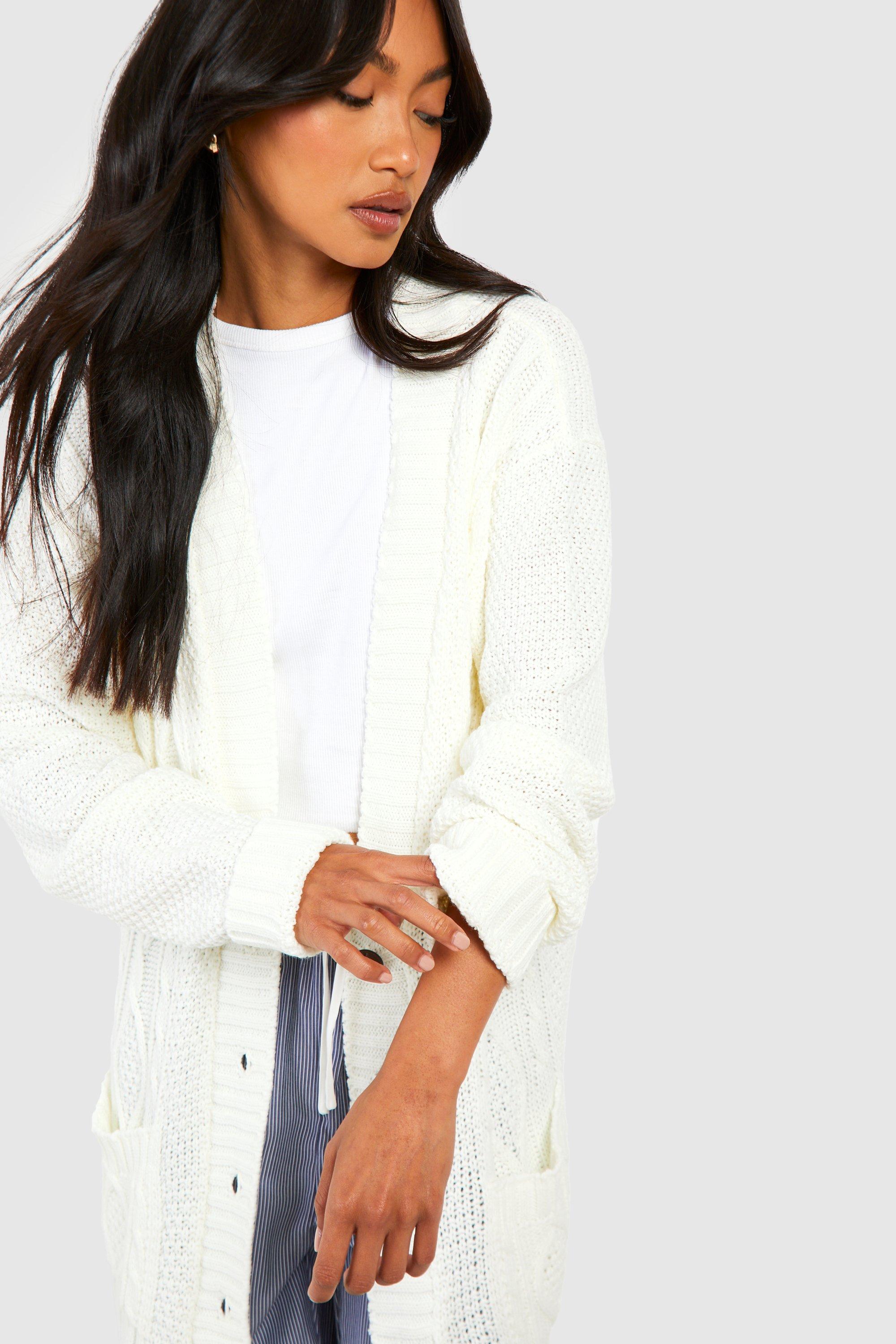 Boohoo white clearance cardigan