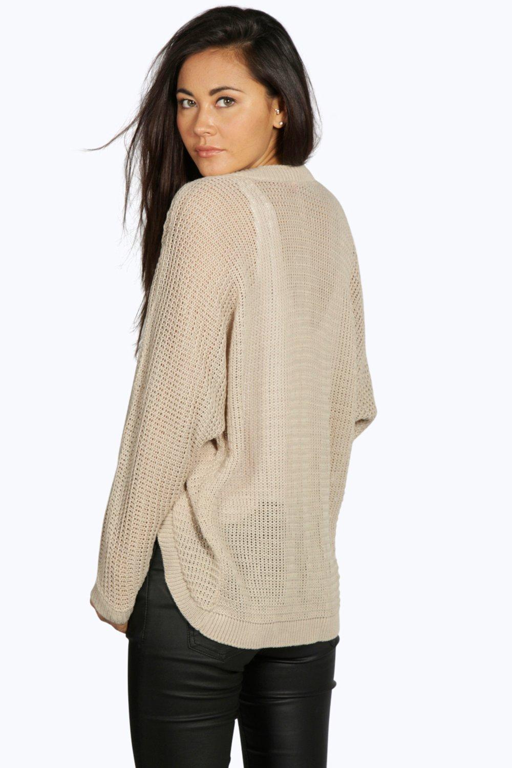 boohoo batwing cardigan