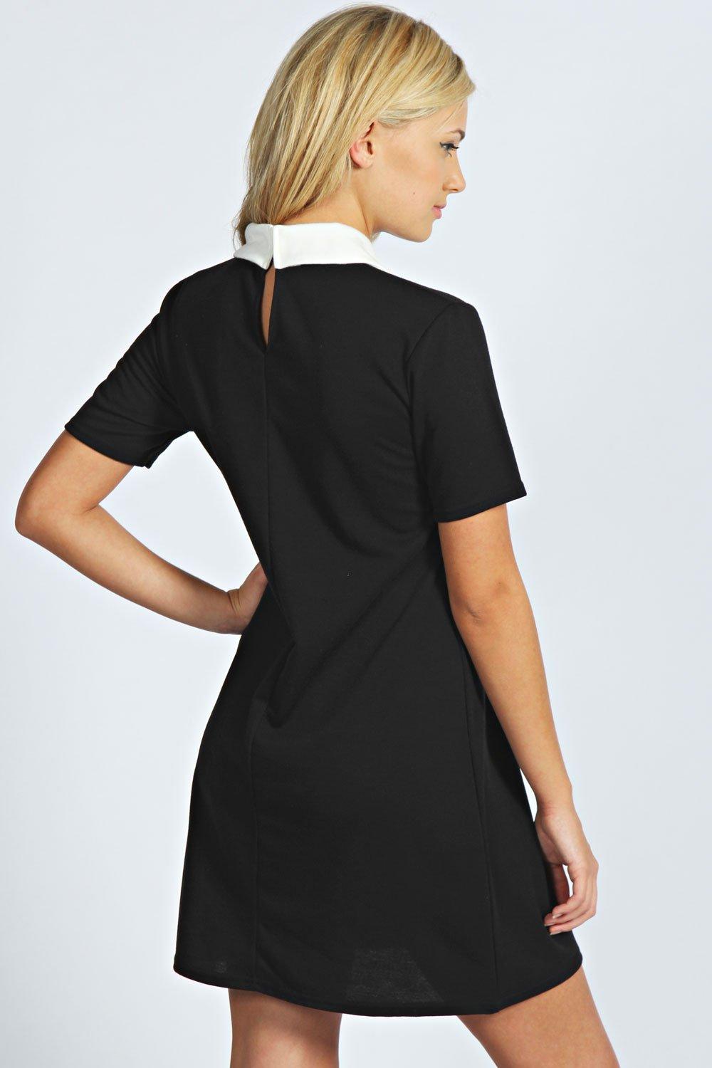 peter pan collar dress boohoo