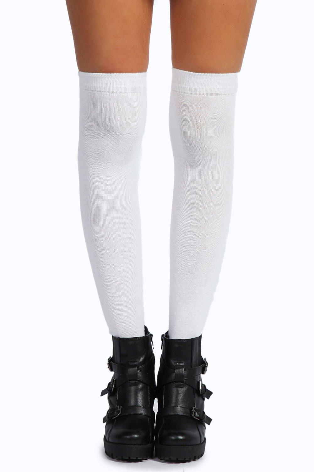 white knee socks