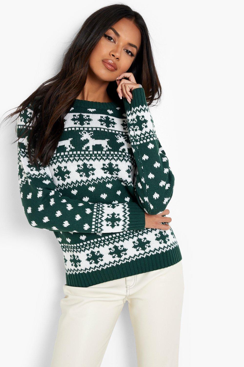 black reindeer jumper