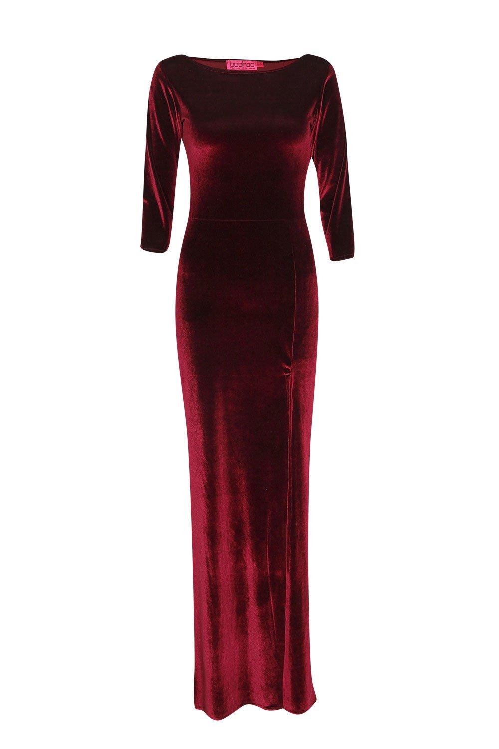 Velvet bodycon clearance maxi dress