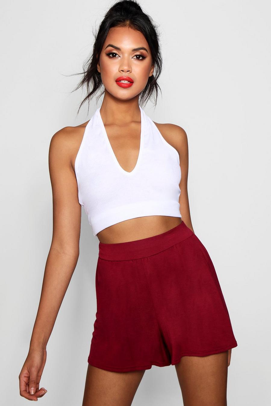 Basic Culotte-Shorts, Berry