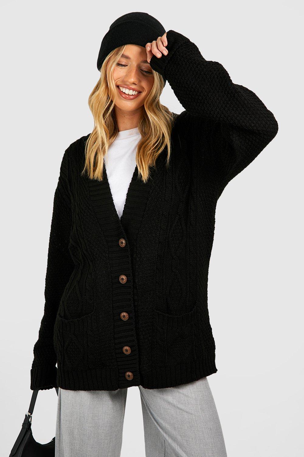 boohoo oversized boyfriend cardigan