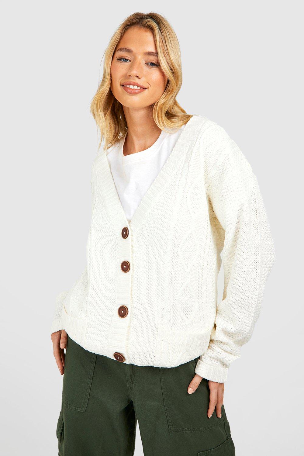 cream boyfriend cardigan