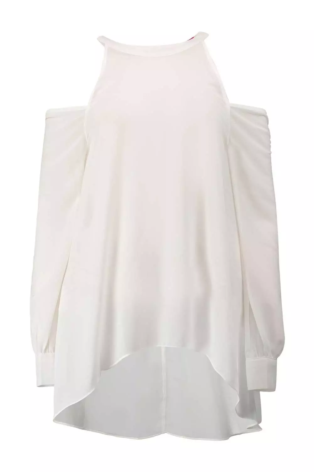 Ivory Isabelle High Neck Cold Shoulder Blouse alternative image