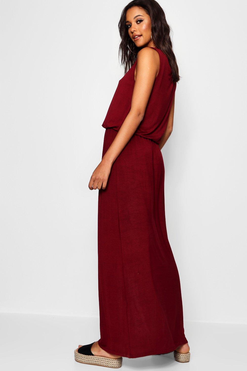 boohoo racer back maxi dress